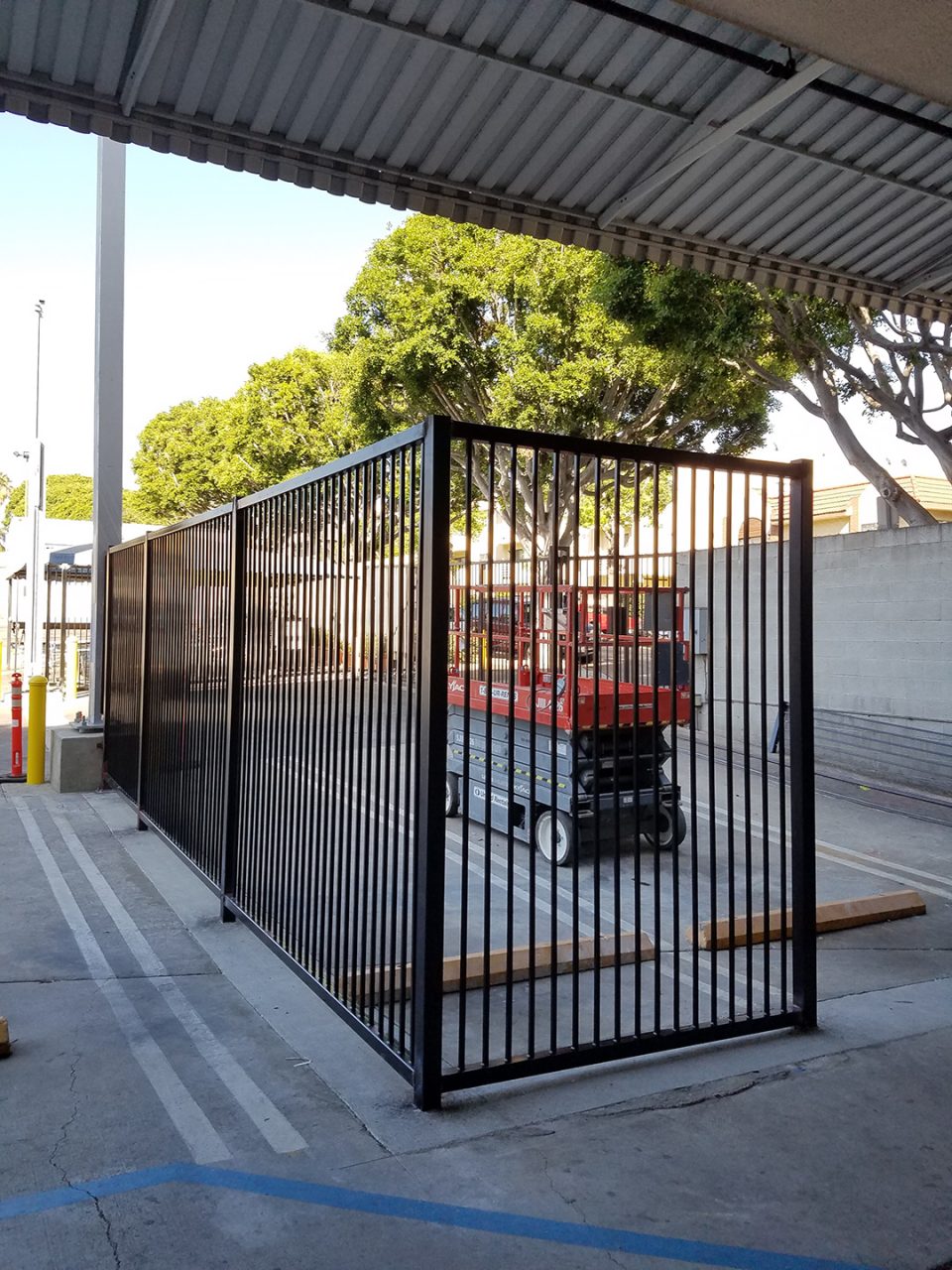 Wrought iron security fencing installation by Lobby Traffic Systems